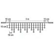 Perdea de lumini inseriabil, stralucitor, 50 LED, alb cald, pt exterior 1